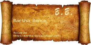 Bartha Bence névjegykártya